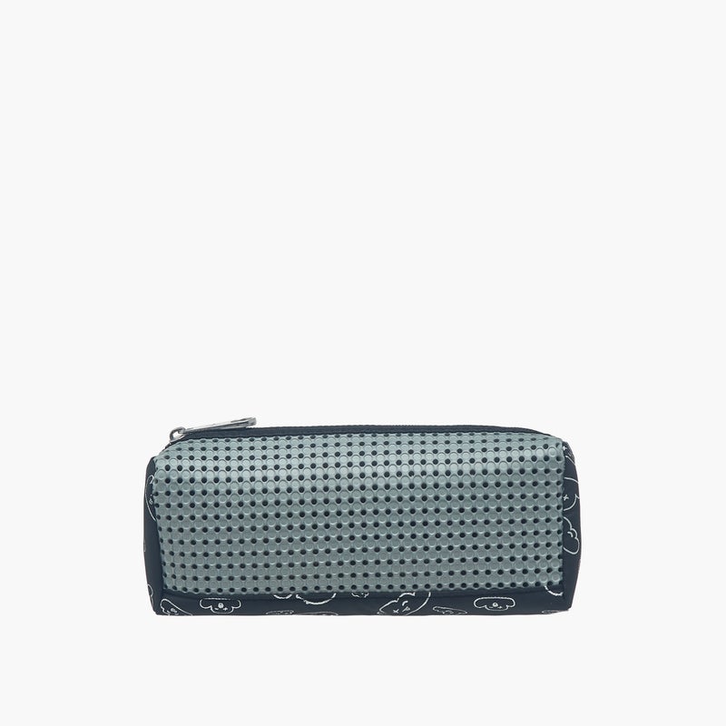 light_and_nine Pouch-With Jibbitz-1 Cmprt With Zipper Closure- (Eva) Black \ 22X7X14 - Image 1